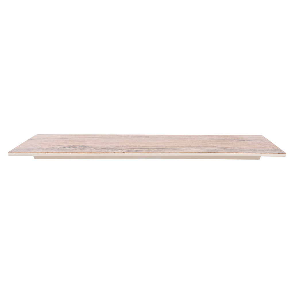 Voga Countryside Brown Melamine Serving Board - Faux Wood - 16" x 10" x 1/2" - 1 count box