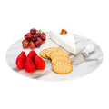 Voga Round White Melamine Serving Platter - Faux Marble - 13" x 13" x 1/2" - 1 count box