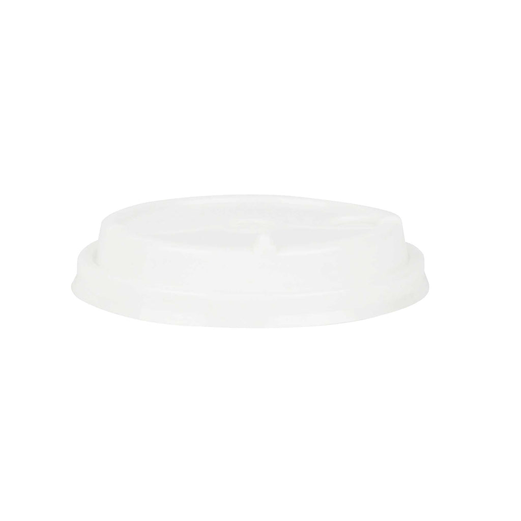 Bev Tek White Plastic 2-in-1 Straw or Sip Coffee Cup Lid - Fits 8, 12, 16 and 20 oz - 100 count box