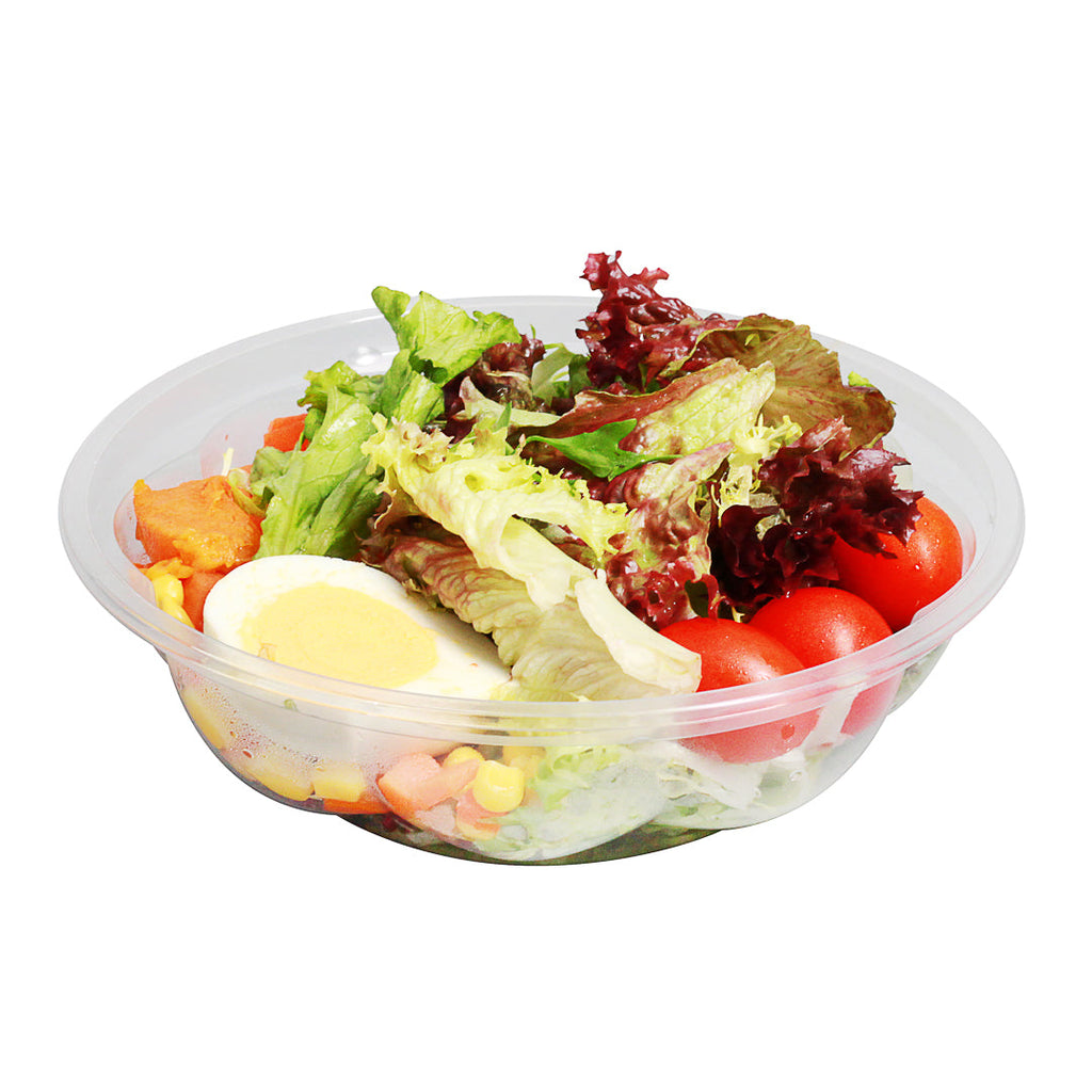 Thermo Tek 24 oz Clear Plastic Ergo-Grip Bowl - 6 3/4" x 6 3/4" x 2 1/4" - 50 count box