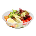 Thermo Tek 24 oz Clear Plastic Ergo-Grip Bowl - 6 3/4" x 6 3/4" x 2 1/4" - 50 count box