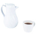 Restpresso 20 oz White Thermal Coffee Carafe / Server - 6 1/2" x 5" x 8" - 1 count box