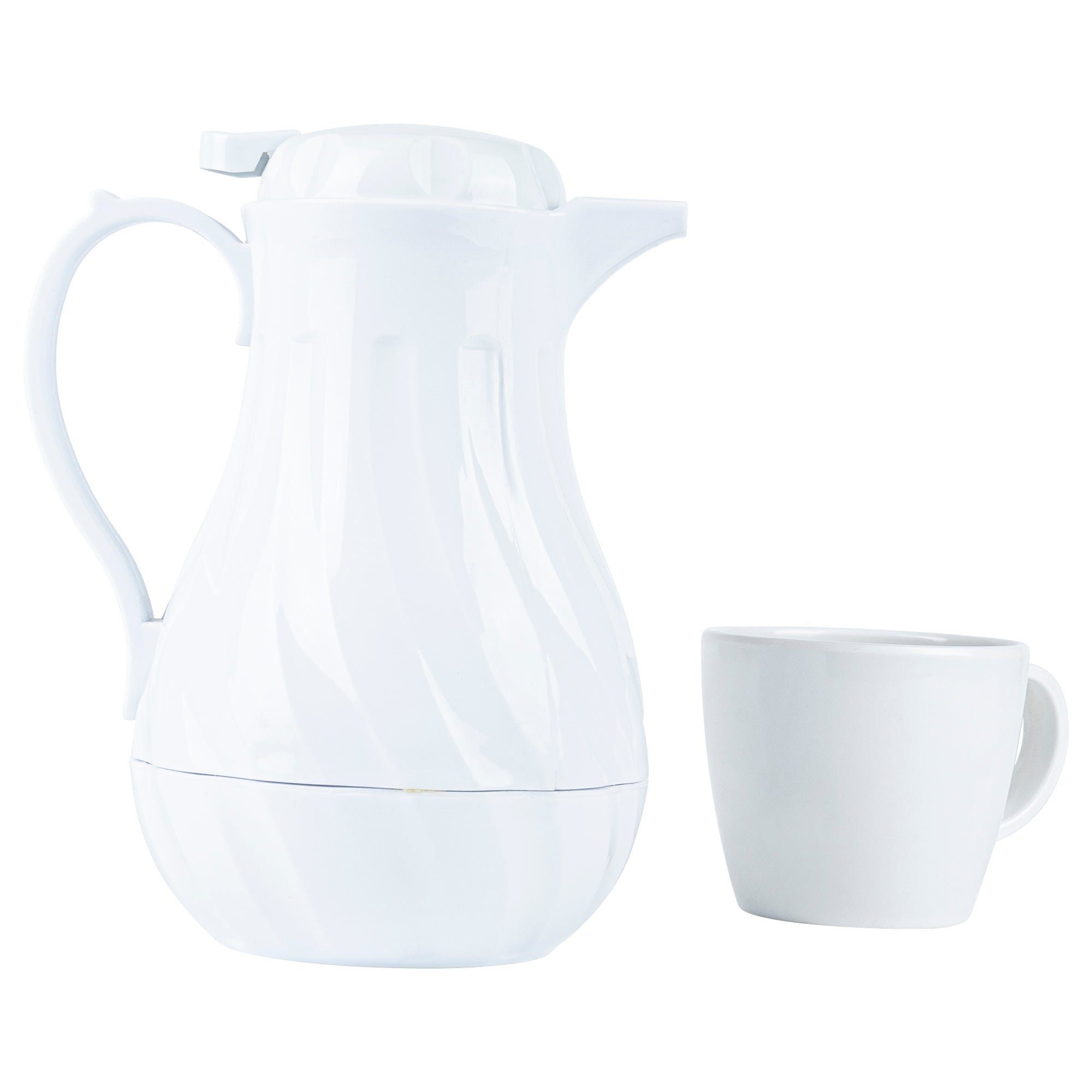 Restpresso 20 oz White Thermal Coffee Carafe / Server - 6 1/2" x 5" x 8" - 1 count box
