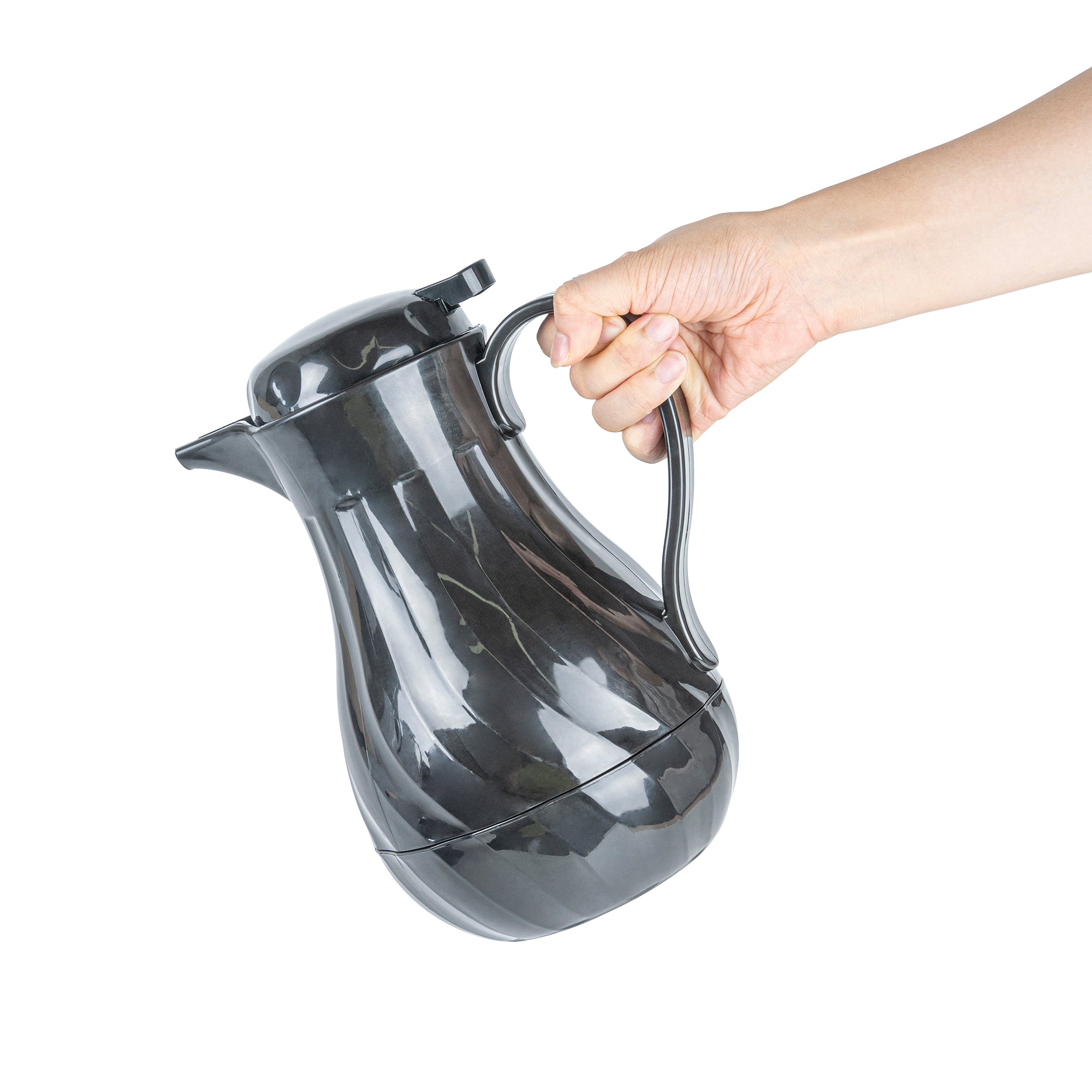 Restpresso 42 oz Black Thermal Coffee Carafe / Server - 8" x 6" x 10" - 1 count box