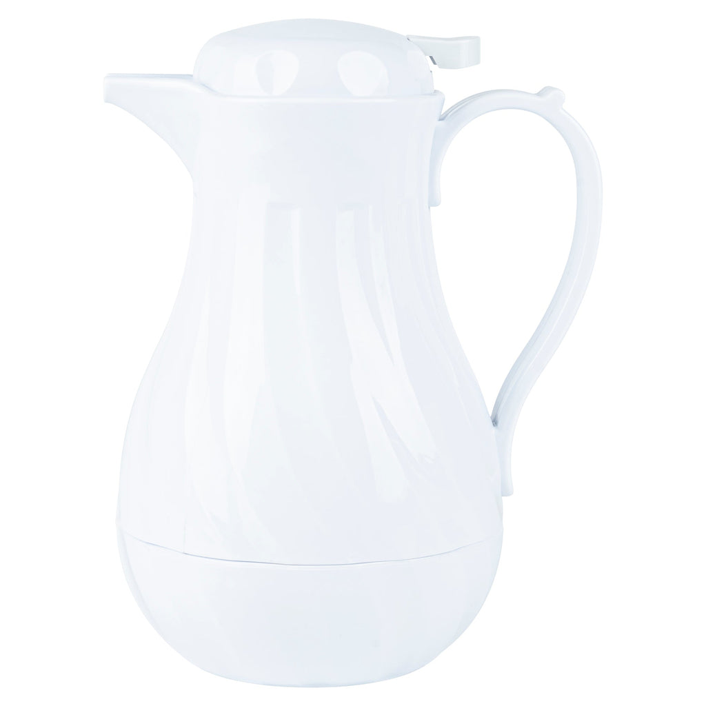 Restpresso 42 oz White Thermal Coffee Carafe / Server - 8" x 6" x 10" - 10 count box