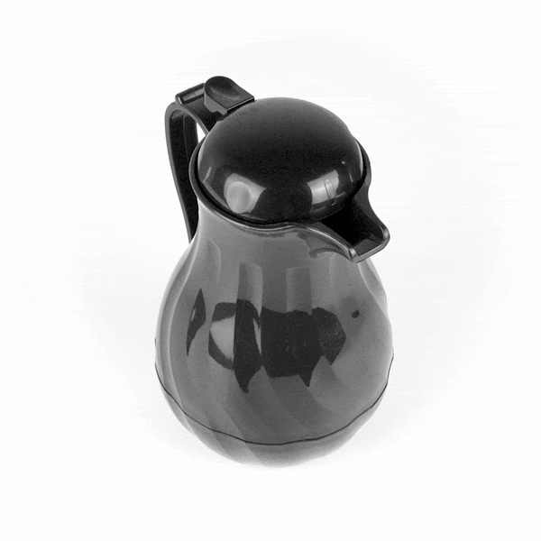 Restpresso 64 oz Black Thermal Coffee Carafe / Server - 8 3/4" x 6 1/4" x 11" - 1 count box
