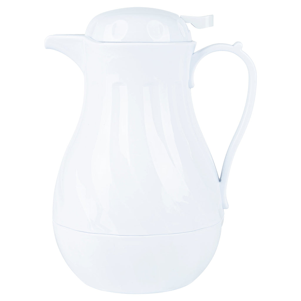 Restpresso 64 oz White Thermal Coffee Carafe / Server - 8 3/4" x 6 1/4" x 11" - 1 count box