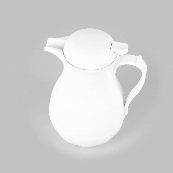 Restpresso 64 oz White Thermal Coffee Carafe / Server - 8 3/4" x 6 1/4" x 11" - 1 count box