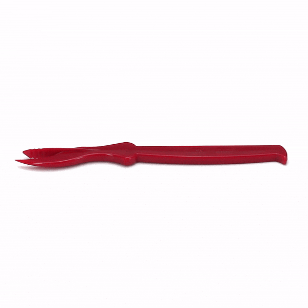 Cater Tek Red Plastic Seafood Sheller - 7 1/2" - 10 count box