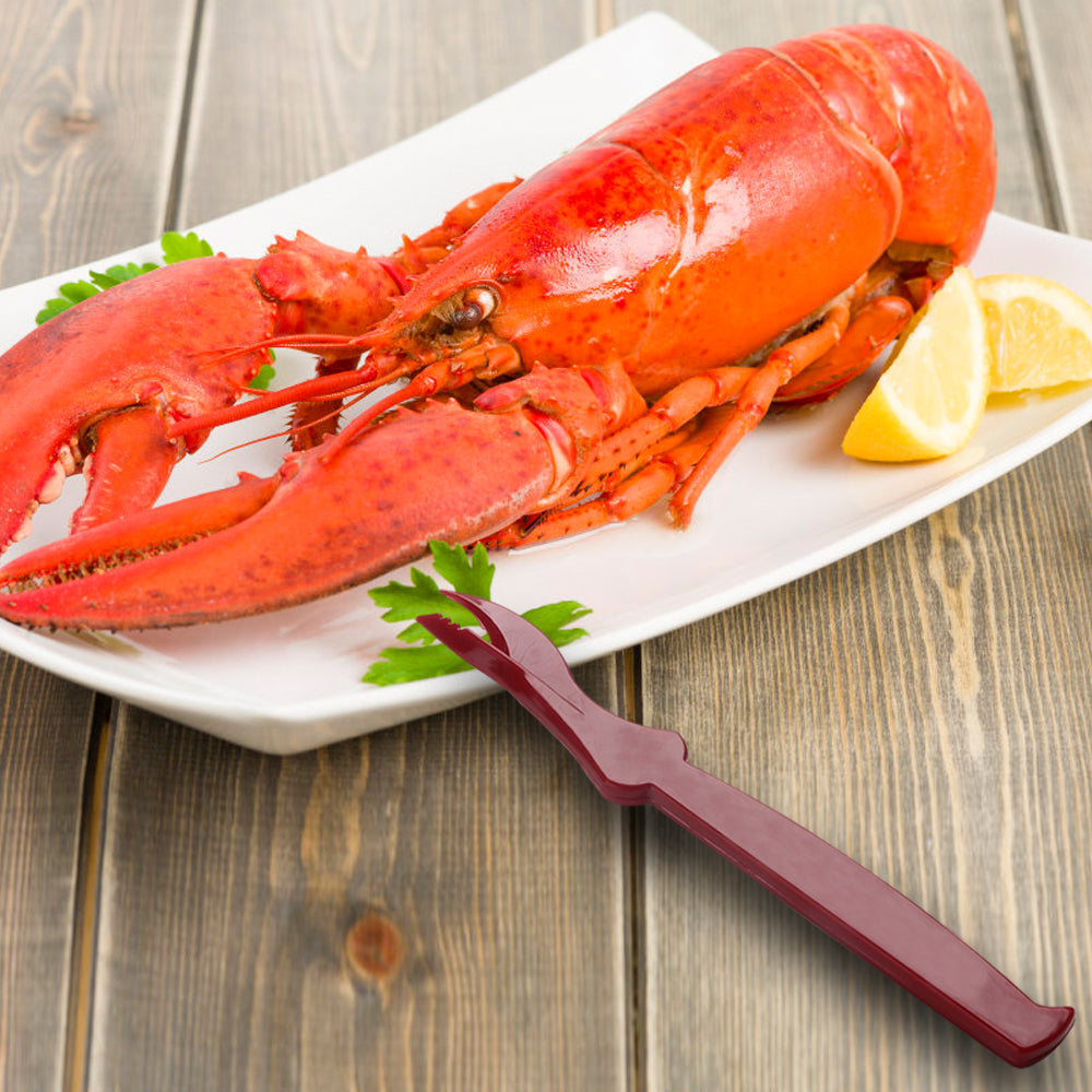 Cater Tek Red Plastic Seafood Sheller - 7 1/2" - 10 count box