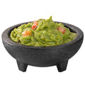 Chef 101 4 oz Black Thermal Plastic Molcajete Bowl - 4" x 4" x 1 1/2" - 1 count box