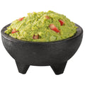Chef 101 10 oz Black Thermal Plastic Molcajete Bowl - 5 1/4" x 5 1/4" x 2 1/2" - 1 count box