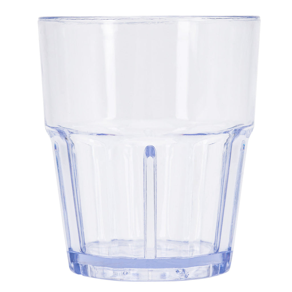 Bev Tek 12 oz Clear Plastic Tumbler - Shatter-Resistant - 3 1/2" x 3 1/2" x 4" - 10 count box