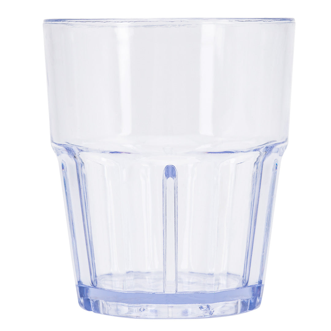 Bev Tek 12 oz Clear Plastic Tumbler - Shatter-Resistant - 3 1/2" x 3 1/2" x 4" - 10 count box
