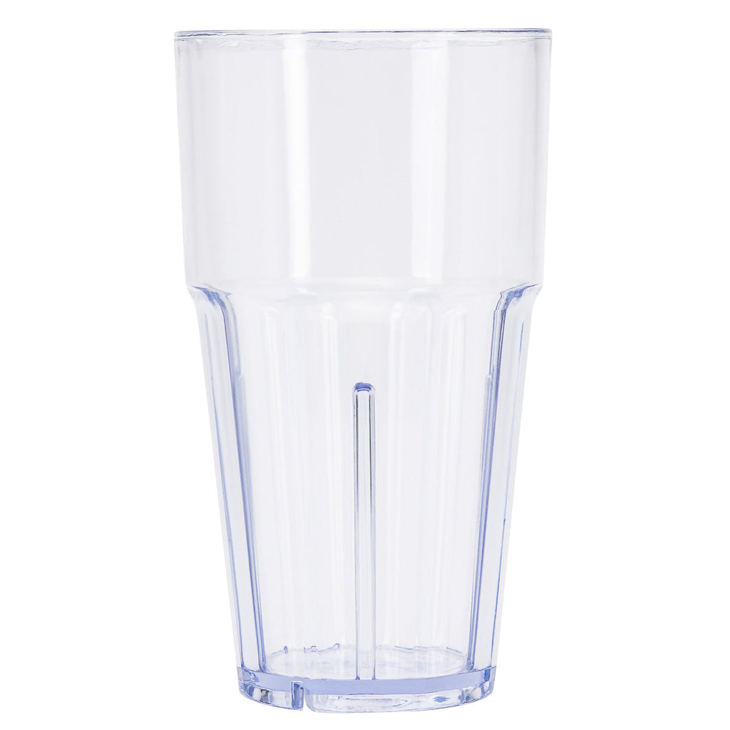Bev Tek 16 oz Clear Plastic Tumbler - Shatter-Resistant - 3 1/2" x 3 1/2" x 6" - 10 count box