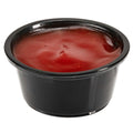 Chef 101 2 oz Round Black Plastic Portion Cup - 2 1/2" x 2 1/2" x 1 1/4" - 2000 count box