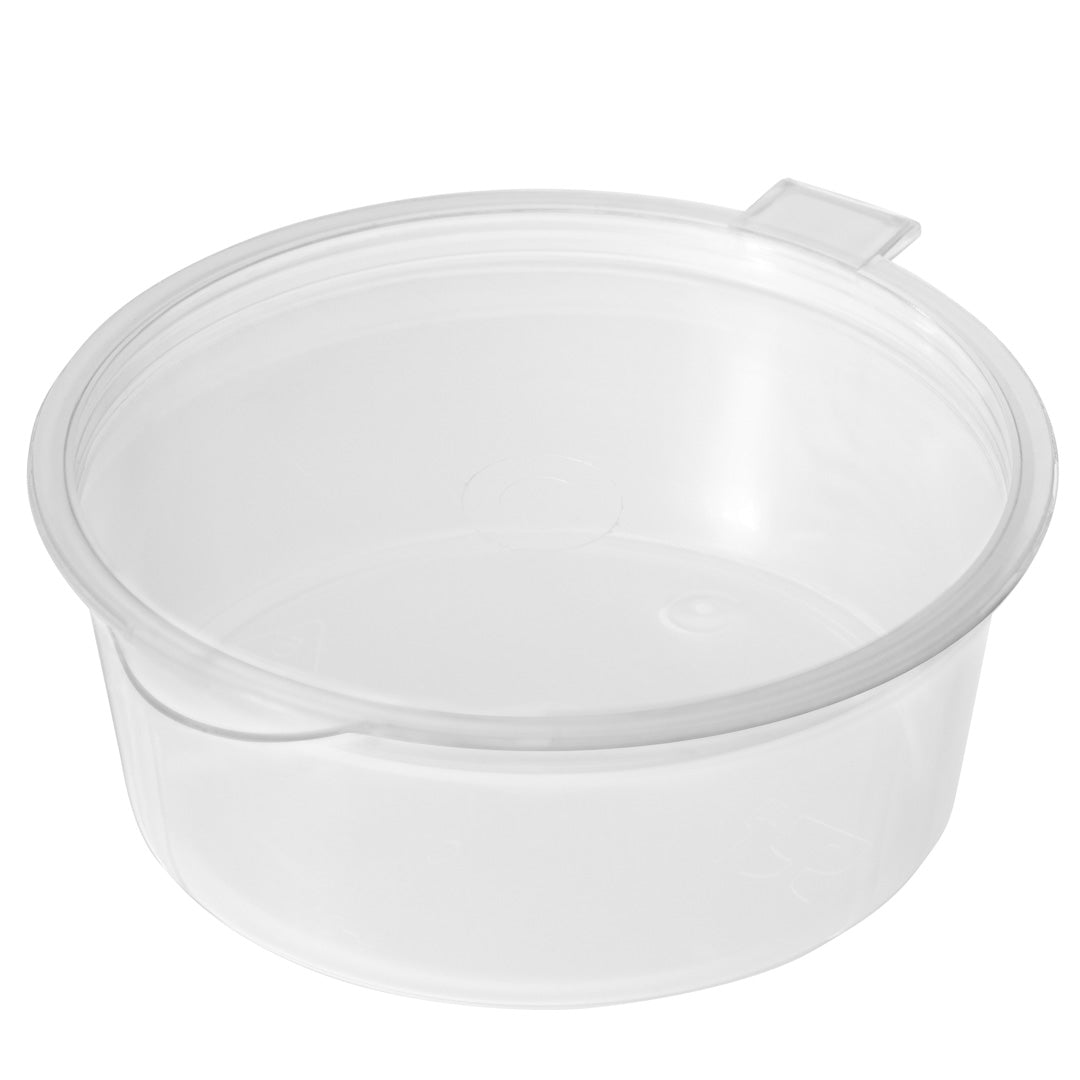 Chef 101 2 oz Clear Plastic Portion Cup - with Hinged Lid - 2 3/4" x 2 3/4" x 1" - 100 count box