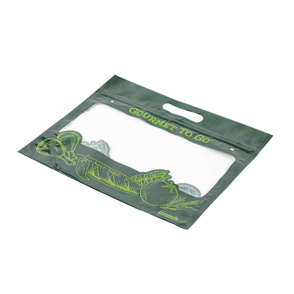 Bag Tek Green Plastic Rotisserie Chicken / Hot Food Bag - Hot & Fresh - 12 3/4 x 5 3/4 x 10 1/4 - 100 count box