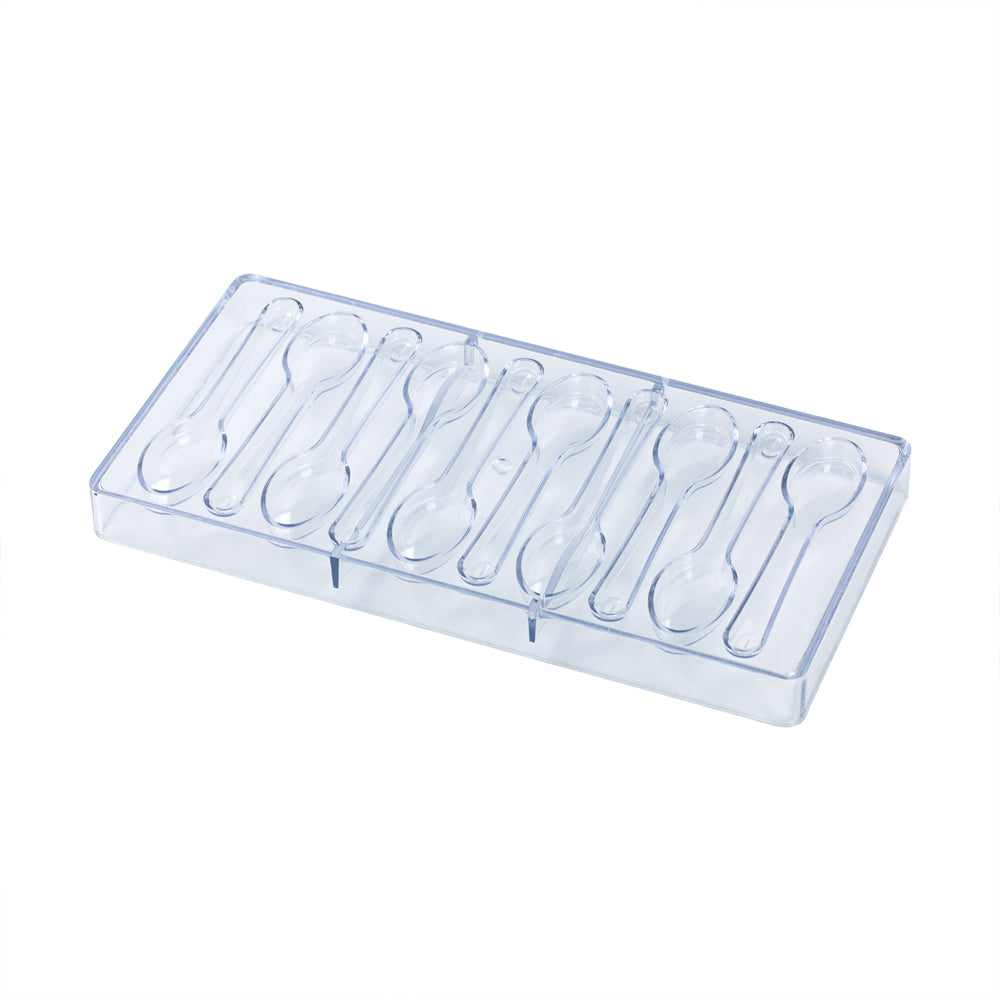 Pastry Tek Polycarbonate Spoon Candy / Chocolate Mold - 10-Compartment - 1 count box