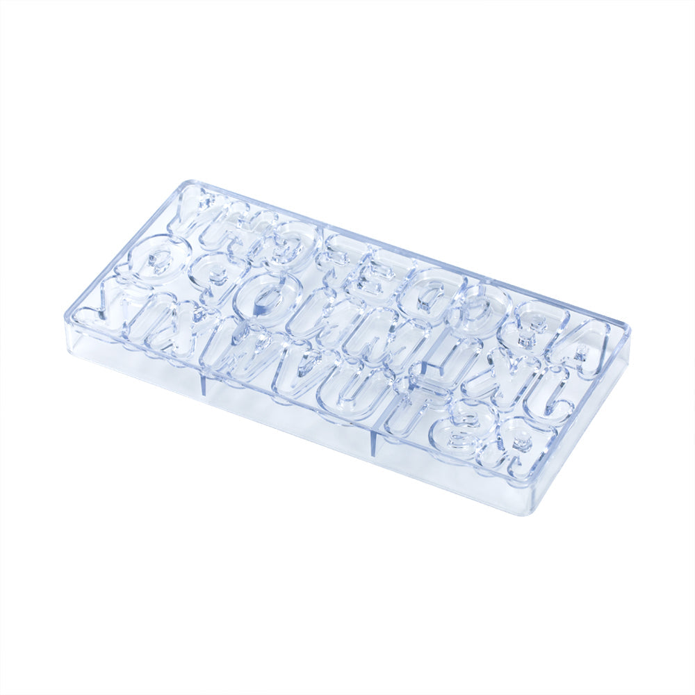 Pastry Tek Polycarbonate Alphabet Candy / Chocolate Mold - 1 count box
