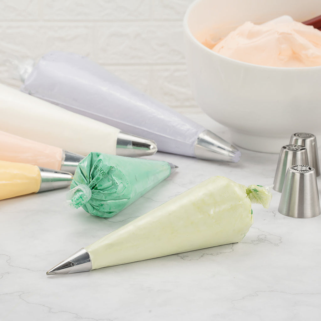 Pastry Tek Clear Plastic Easy Grip Pastry Piping Bag - Recyclable - 12 1/4" x 6" - 100 count box