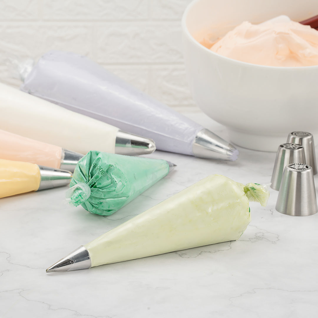 Pastry Tek Clear Plastic Easy Grip Pastry Piping Bag - Recyclable - 12 1/4" x 6" - 100 count box