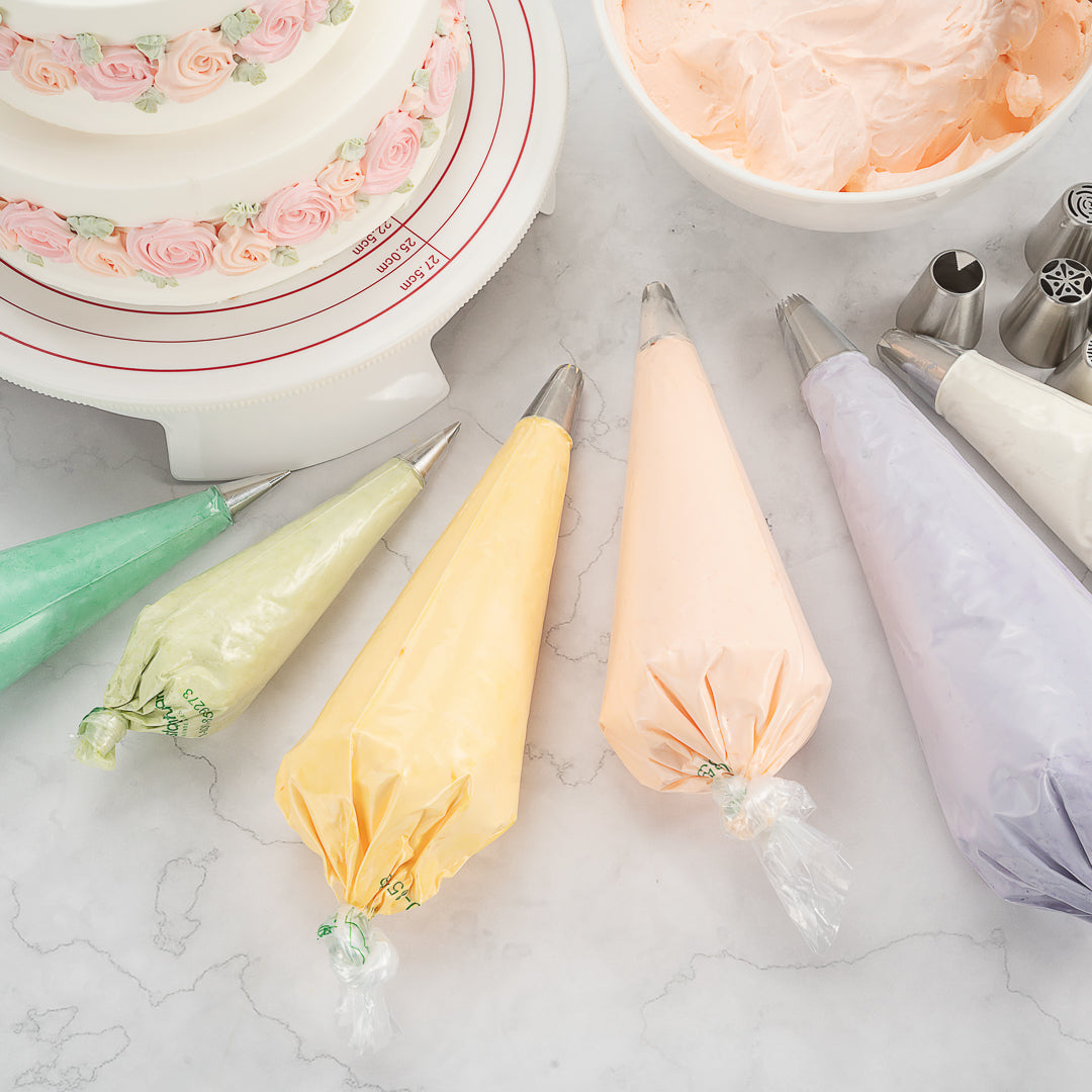 Pastry Tek Clear Plastic Easy Grip Pastry Piping Bag - Recyclable - 18" x 9 1/2" - 100 count box