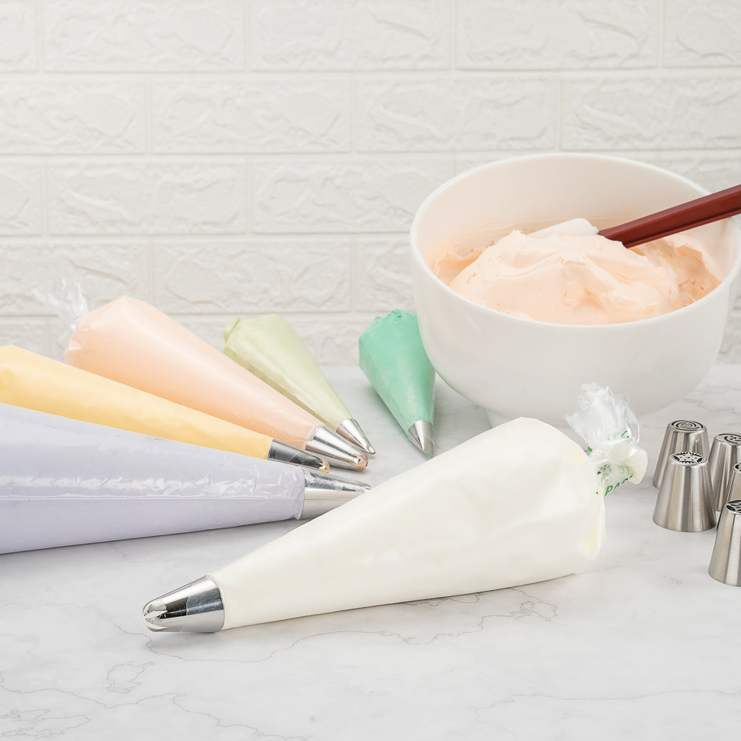 Pastry Tek Clear Plastic Easy Grip Pastry Piping Bag - Recyclable - 21" x 10 3/4" - 100 count box