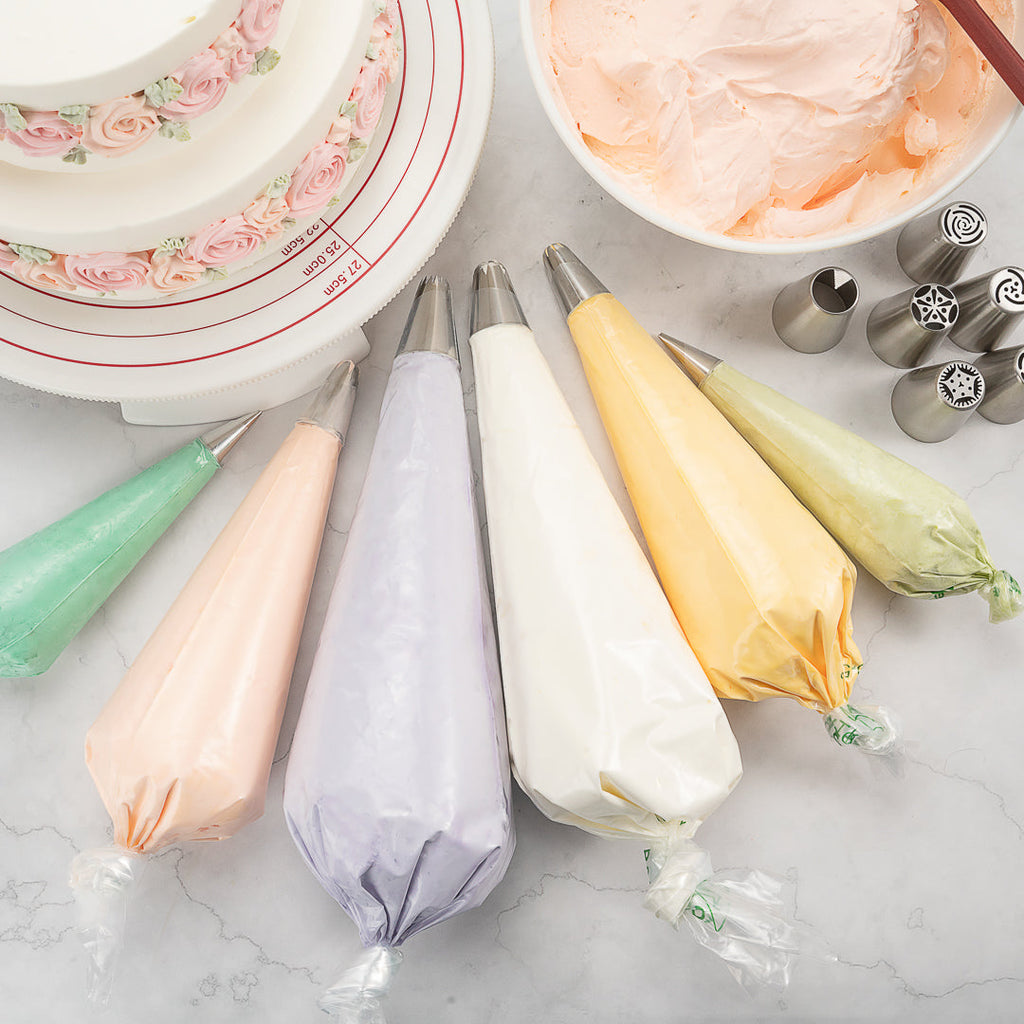 Pastry Tek Clear Plastic Easy Grip Pastry Piping Bag - Recyclable - 21" x 10 3/4" - 100 count box