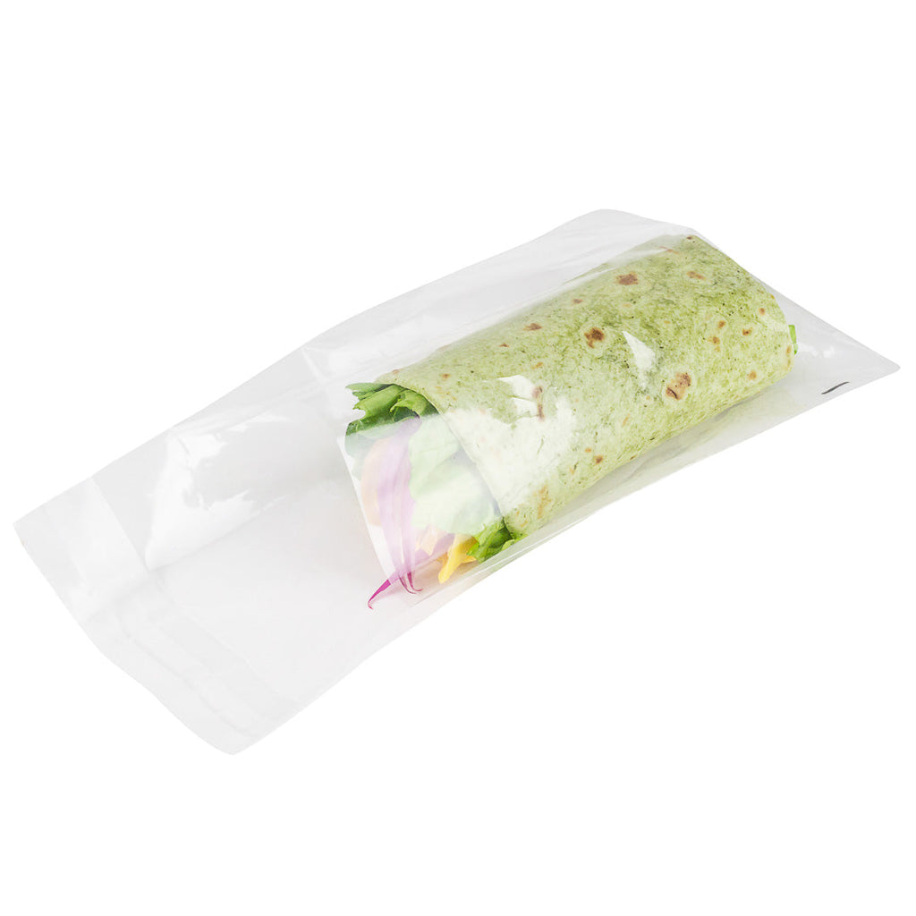 Bag Tek Clear Plastic Lip and Tape Bag - Self Sealing - 7" x 5" - 100 count box