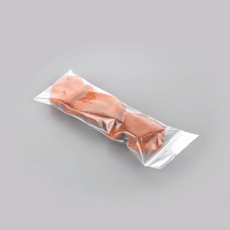 Bag Tek Clear Plastic Zip Snack Bag - 5" x 2" - 100 count box