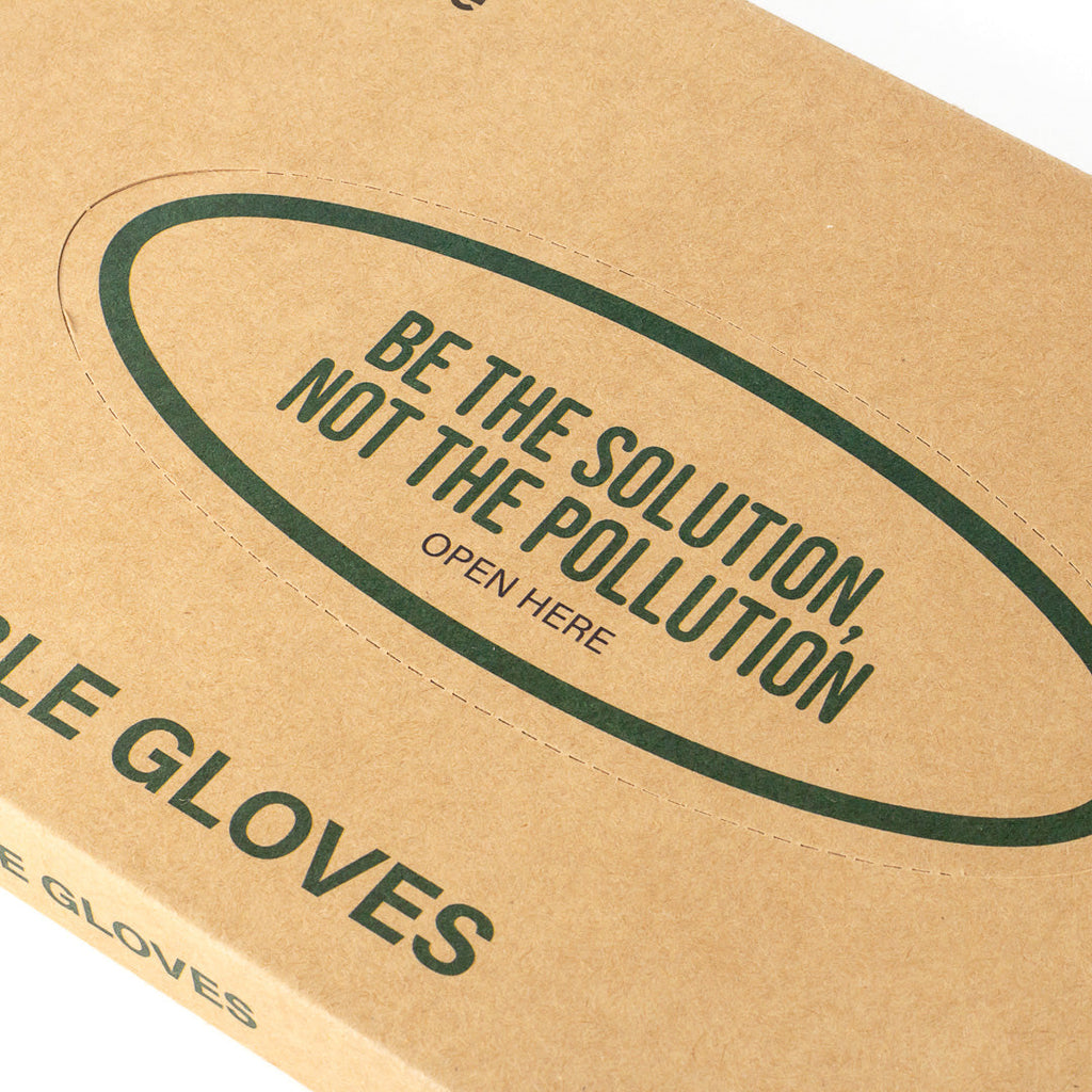 Eco Serve Clear Plastic Small Compostable Gloves - Powder-Free - 10 1/4" x 8 3/4" - 100 count box