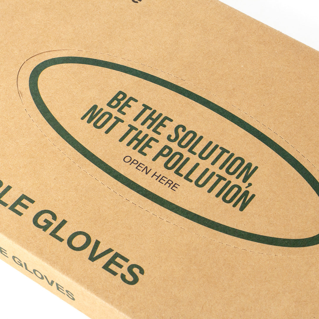 Eco Serve Clear Plastic Small Compostable Gloves - Powder-Free - 10 1/4" x 8 3/4" - 100 count box