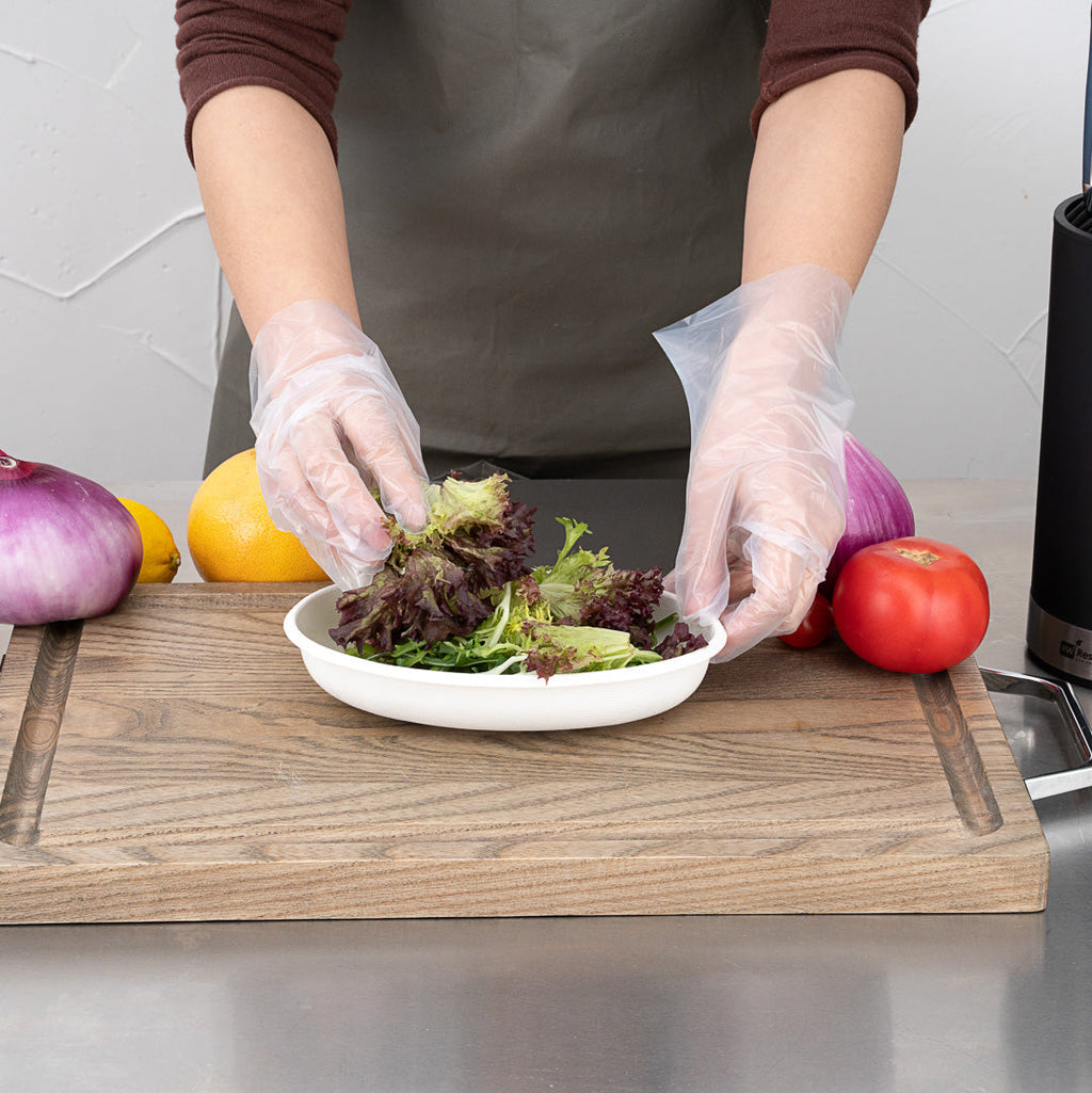 Eco Serve Clear Plastic Small Compostable Gloves - Powder-Free - 10 1/4" x 8 3/4" - 1000 count box