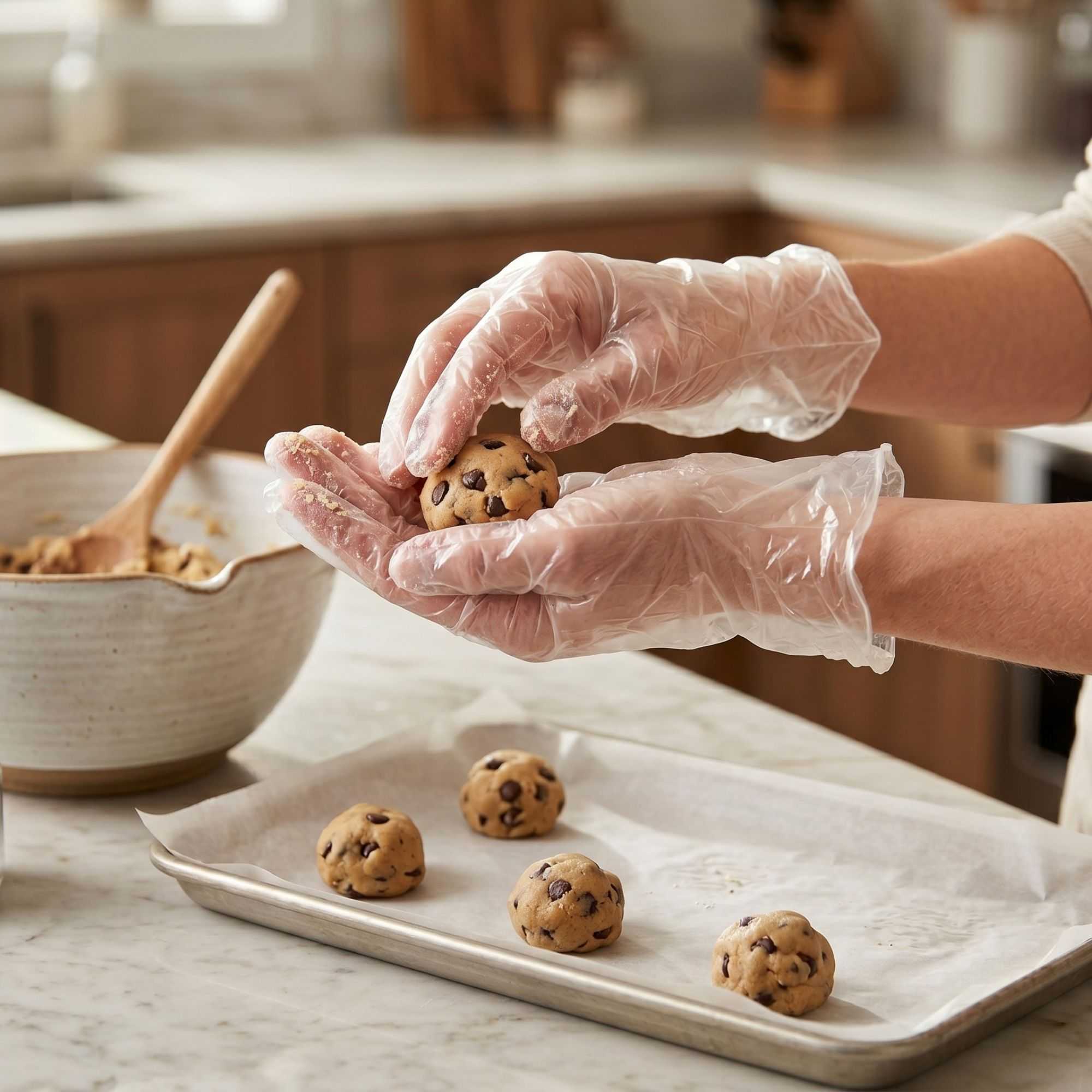 Eco Serve Clear Plastic Large Compostable Gloves - Powder-Free - 11 1/2" x 10 1/4" - 100 count box