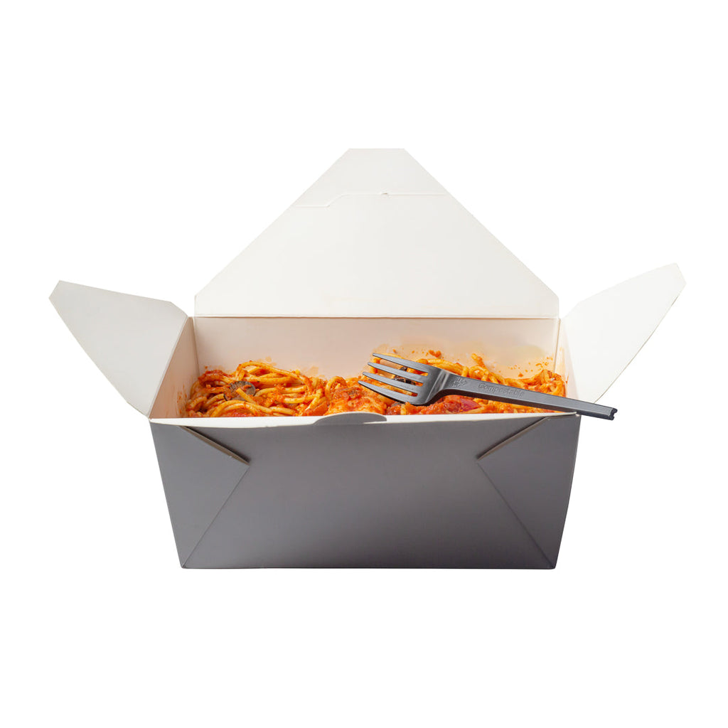 Basic Nature Black CPLA Plastic Fork - Wrapped, Heat-Resistant, Compostable - 6 1/2" - 250 count box
