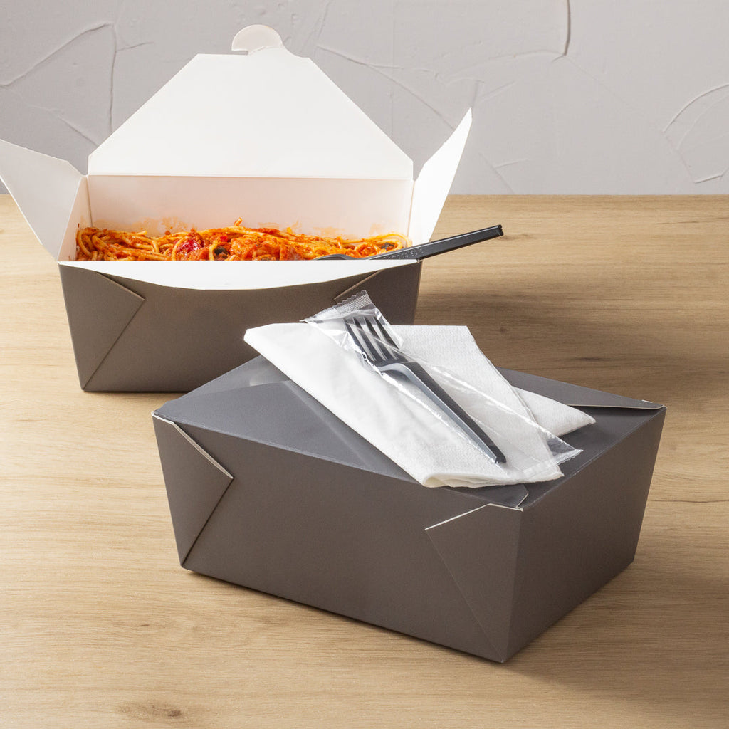 Basic Nature Black CPLA Plastic Fork - Wrapped, Heat-Resistant, Compostable - 6 1/2" - 250 count box