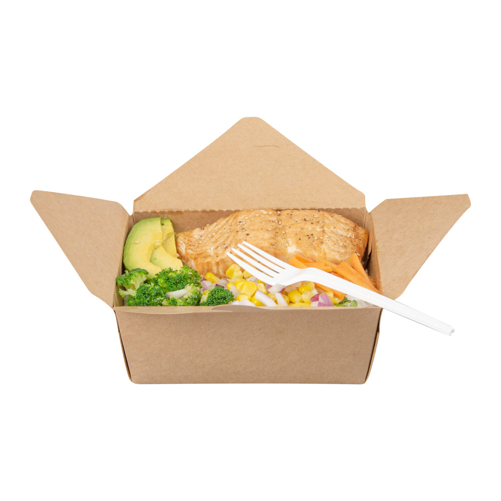 Basic Nature White CPLA Plastic Fork - Wrapped, Heat-Resistant, Compostable - 6 1/2" - 250 count box