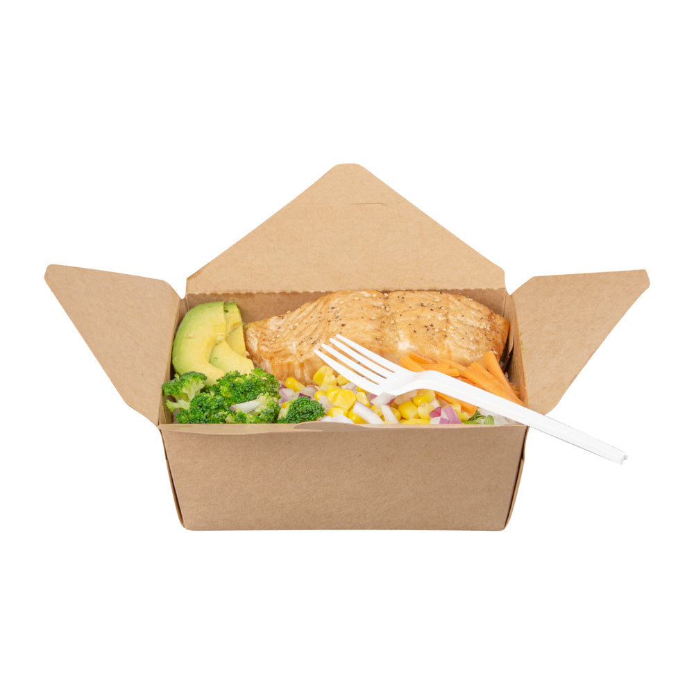 Basic Nature White CPLA Plastic Fork - Wrapped, Heat-Resistant, Compostable - 6 1/2" - 250 count box