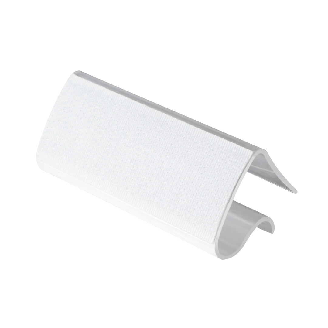 Table Tek Rectangle Clear Plastic Table Cover / Tablecloth Clip - for 3/4" to 1" Thick Tables - 2 1/2" - 10 count box