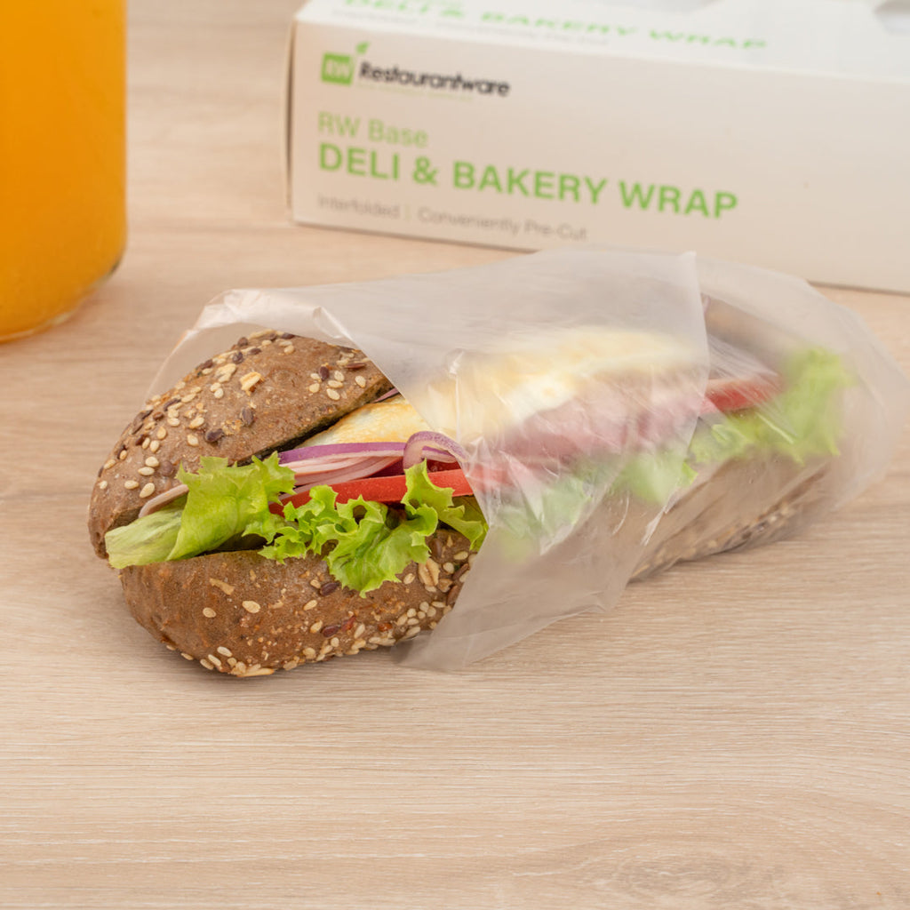 Chef 101 Plastic Interfolded Deli and Bakery Wrap - 10 3/4" x 10" - 10000 count box