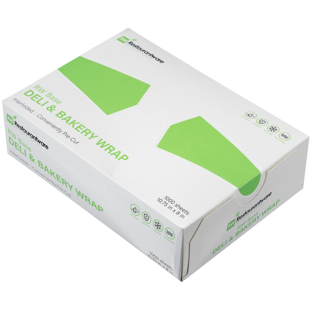 Chef 101 Rectangle Plastic Interfolded Deli and Bakery Wrap - 10 3/4" x 8" - 10000 count box
