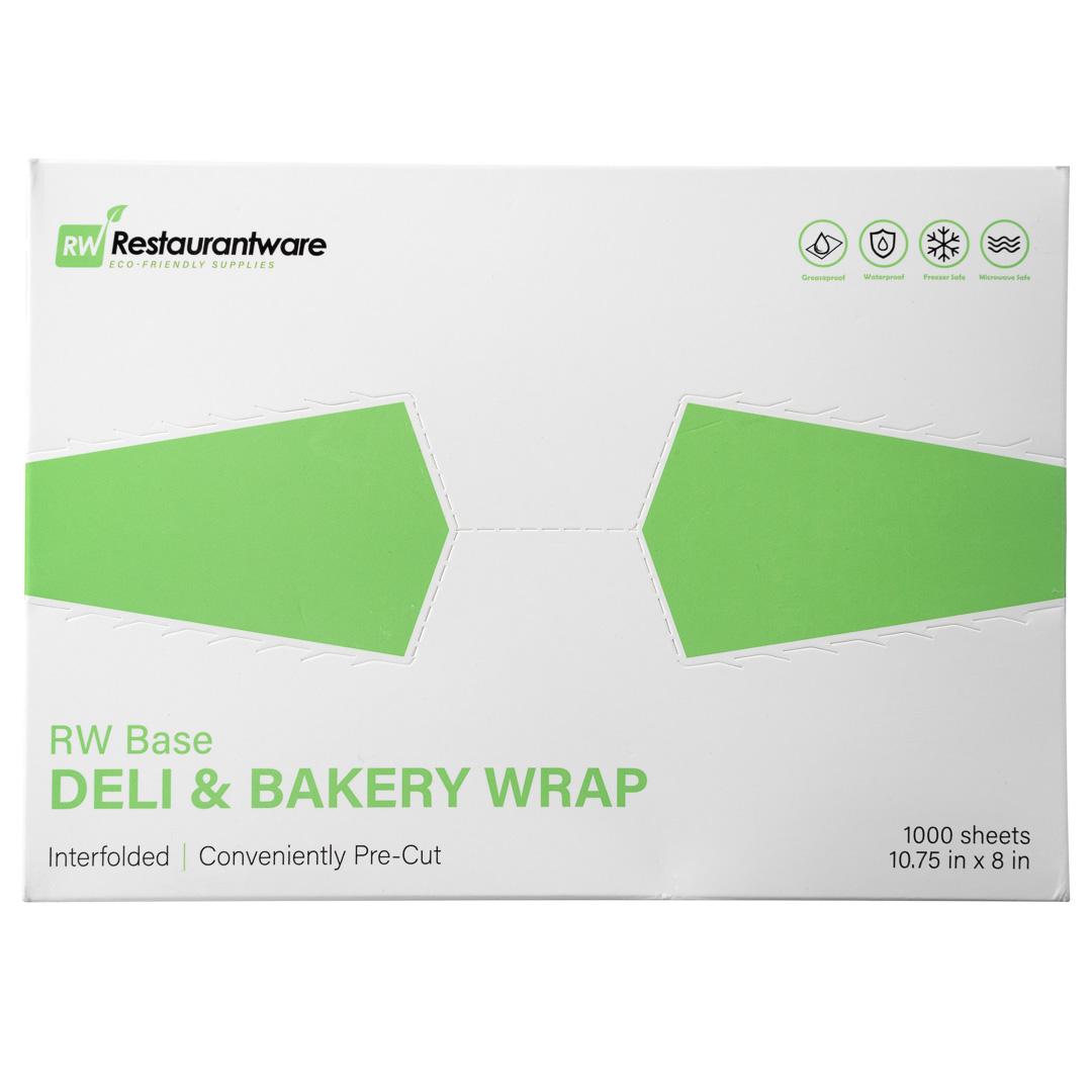 Chef 101 Rectangle Plastic Interfolded Deli and Bakery Wrap - 10 3/4" x 8" - 1000 count box