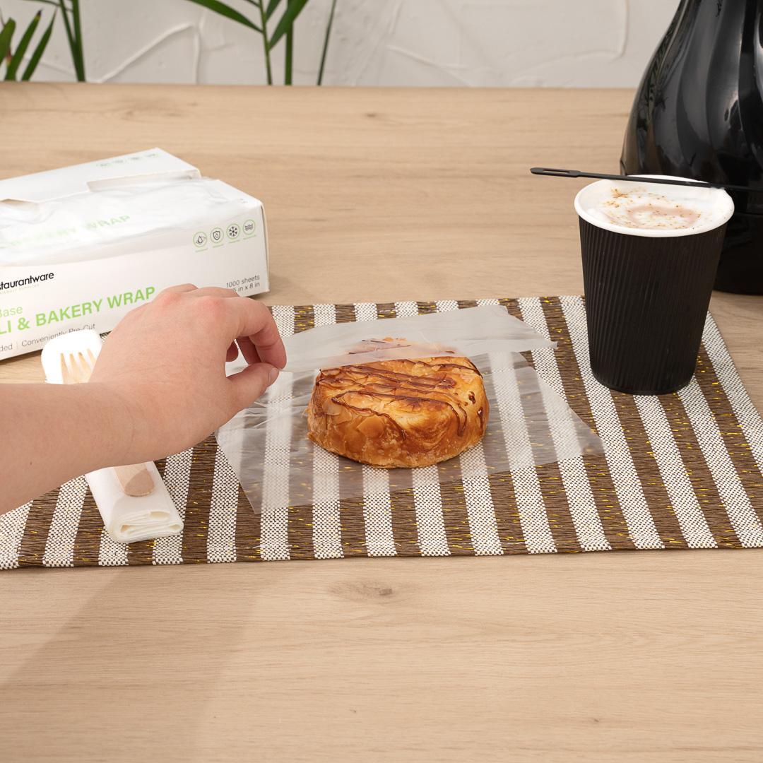 Chef 101 Rectangle Plastic Interfolded Deli and Bakery Wrap - 10 3/4" x 8" - 1000 count box