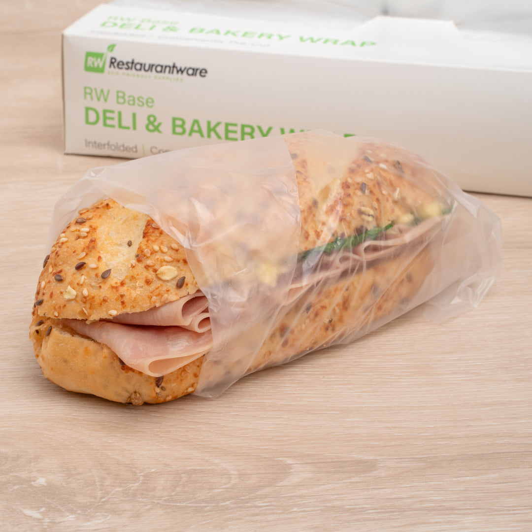 Chef 101 Rectangle Plastic Interfolded Deli and Bakery Wrap - 12" x 10 3/4" - 10000 count box