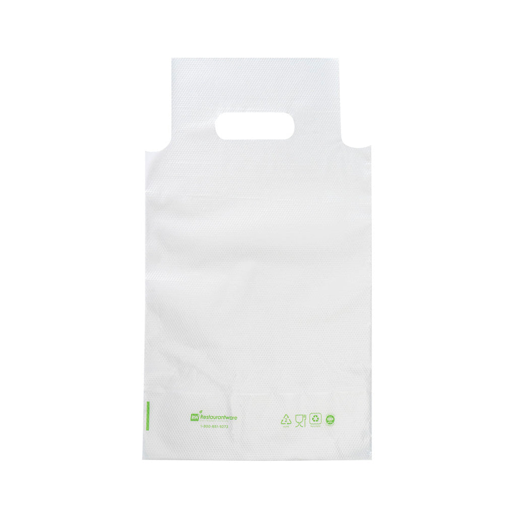 Bag Tek Clear Plastic Drink Carrier Bag - Fits 1 Cup - 6 1/4" x 3 1/4" x 11" - 100 count box