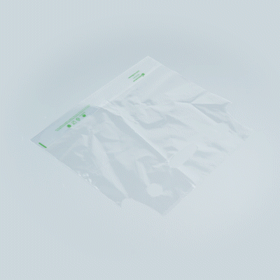 Basic Nature Clear Plastic Drink Carrier Bag - Fits 2 Cups, Biodegradable - 12 1/2" x 3 1/4" x 11" - 100 count box
