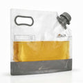 Cater Tek 1/2 gal Clear Plastic Take Out Drink Bag - with Safety Cap - 11 3/4" x 4 1/4" x 9" - 10 count box