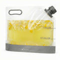 Cater Tek 1 gal Clear Plastic Take Out Drink Bag - with Safety Cap - 12 3/4" x 5 3/4" x 11 3/4" - 2 count box