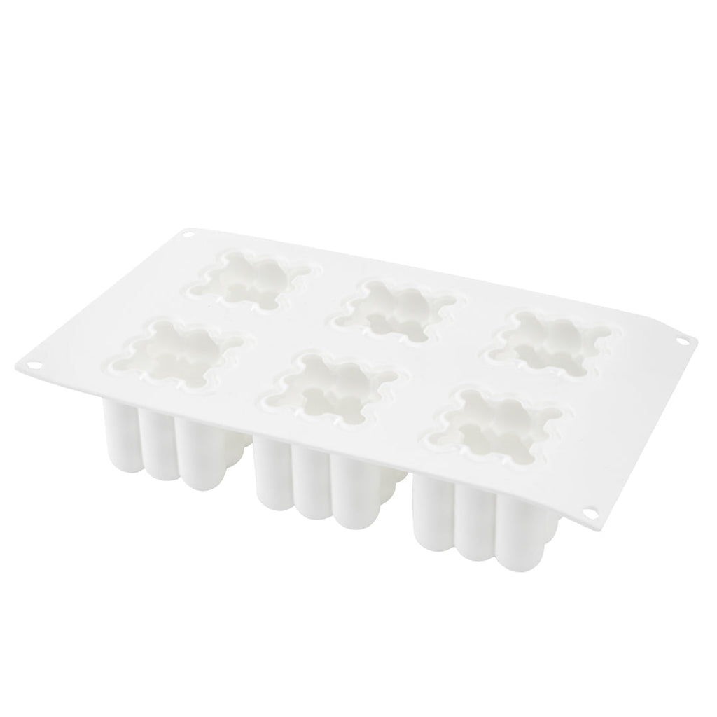 Pastry Tek Silicone Bubble Cube Baking Mold - 6-Compartment - 10 count box